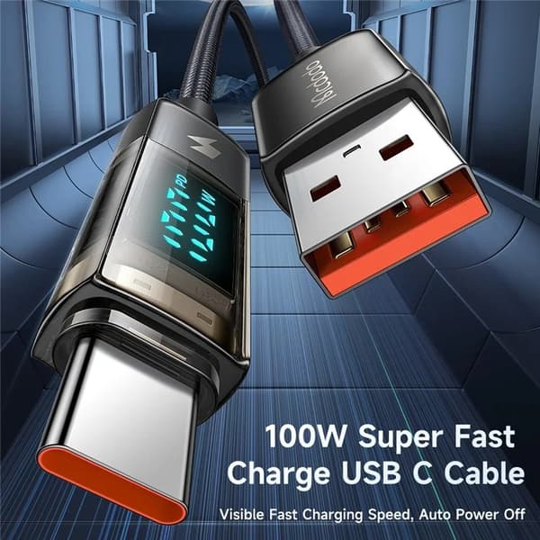 MCDODO USB-A - USB-C 100W Kabel 1.2M CA-3630 - Svart Svart