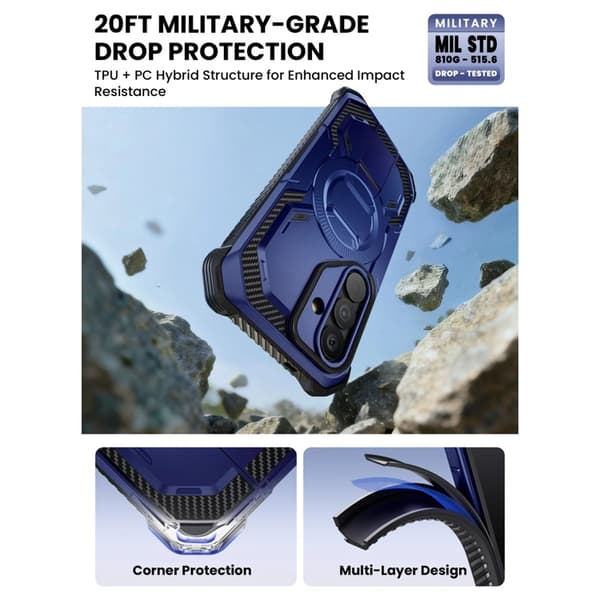 SupCase Telefontaske Til Galaxy S26 Magsafe IBLSN Armorbox - Kobolt Blå