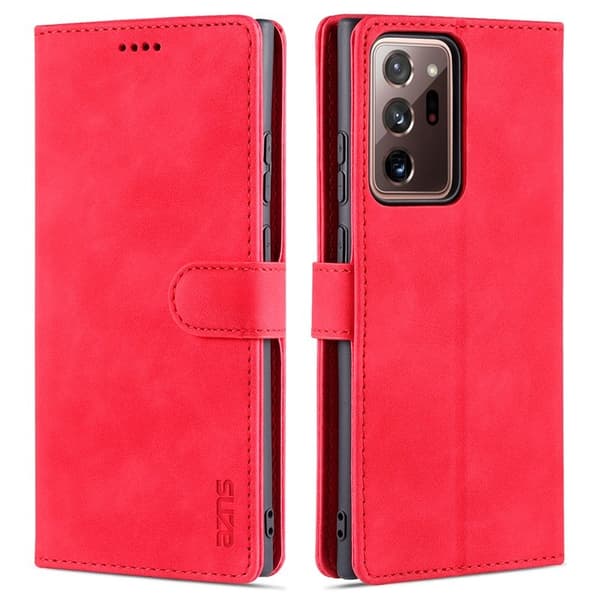 AZNS Mobilskal till Samsung Galaxy Note20 Ultra KonstLäder - Röd