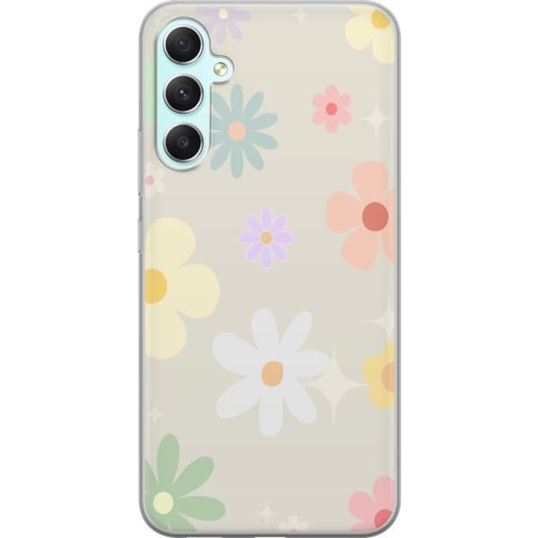 Mobilskal till Samsung Galaxy A34 med fejdande blommor
