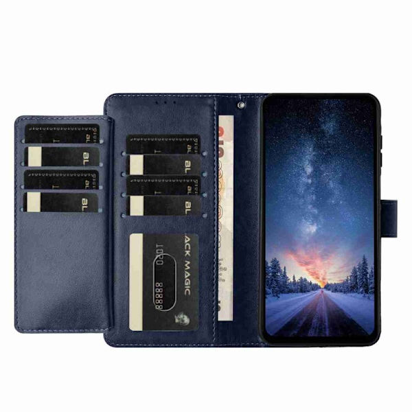 Samsung Galaxy S26 Pro Plånboksfodral Konstläder Folio Flip - Blå