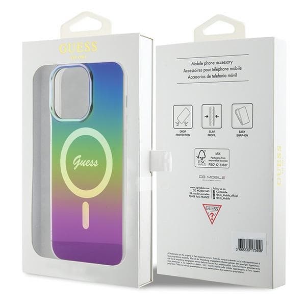 Guess telefontaske til iPhone 15 Pro Max MagSafe MagSafe IML iriserende