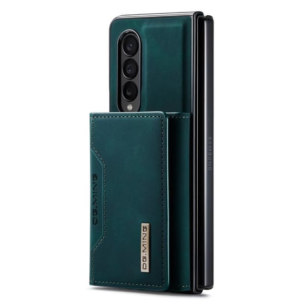 DG.MING Konstläder Plånboksfodral till Samsung Galaxy Z Fold3 5G Grön