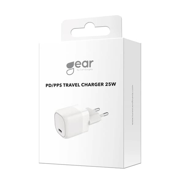 Gear Laturi 220V 1xUSB-C PD/PPS 25W - Valkoinen Vit