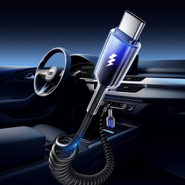 Joyroom S-A43 USB-A - USB-C Kabel 60W 1.5m Crystal Clear Svart