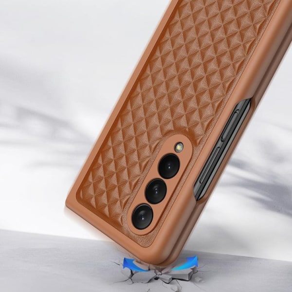 Dux Ducis Galaxy Z Fold 4 matkapuhelinkotelo Venetsian nahkaa - ruskea