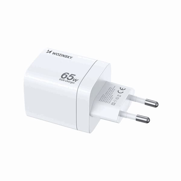 Wozinsky Väggladdare CGWCW 65W USB-A/2 x USB-C GaN - Vit Vit