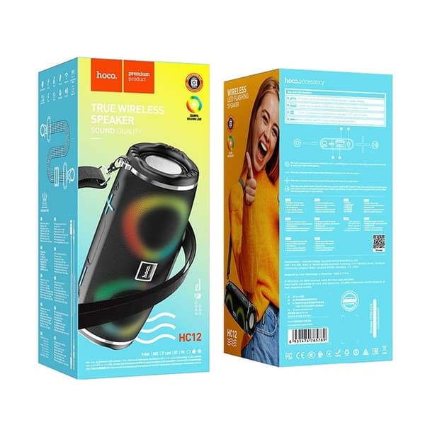 Hoco Trådlös Högtalare Bluetooth Sport 1200 mAh Svart