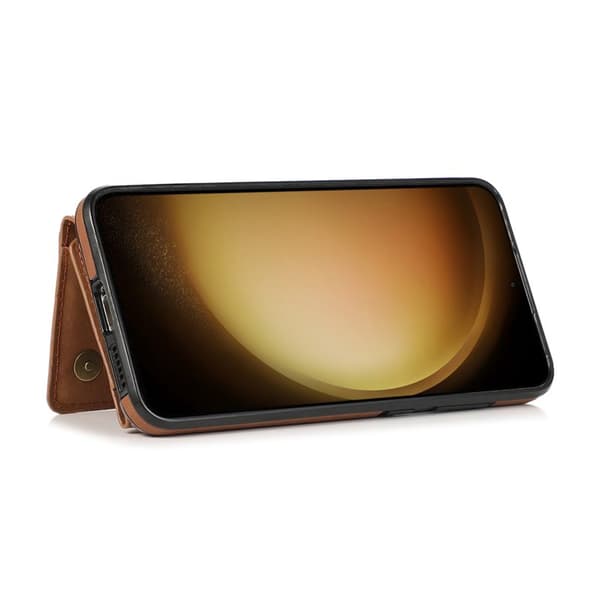 Plånboksfodral för Samsung Galaxy S26 Plus Tri-Fold Kickstand PU - Brun