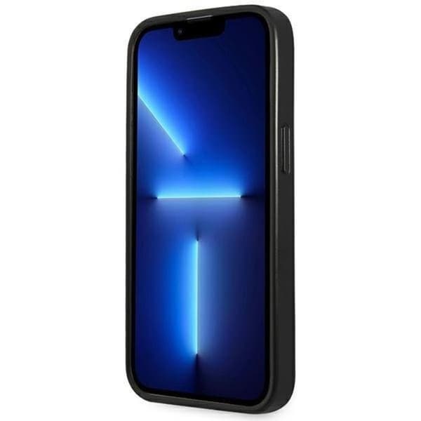 GUESS iPhone 14 Pro Cover Saffiano Triangle Logo - Sort Black