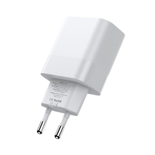 Tech-Protect C30W 2-Port Nätverk Laddare PD30W/QC3.0 - Vit