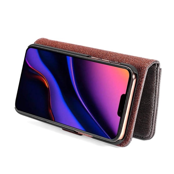 DG.MING iPhone 11 Pro Max Äkta Läder Plånboksfodral med Ställ - Grå