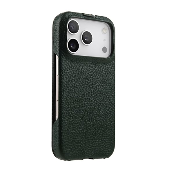 MELKCO Mobilskal till iPhone 17 Pro MagSafe Äkta Läder+PC - Grön