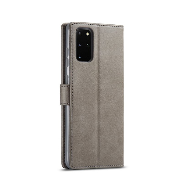 LC.IMEEKE Leather Stand Plånboksfodral för Samsung Galaxy S20 Plus - Grå