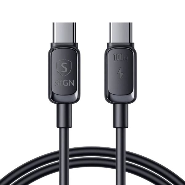 SiGN USB-C–USB-C-kaapelit 1,2 m 100 W - musta