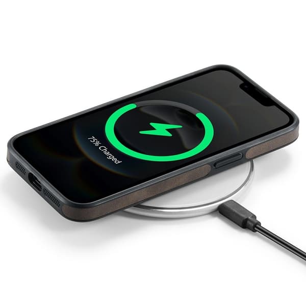 DG.MING Mobilskal till iPhone 16e Anti-Drop Läder Coated - Brun