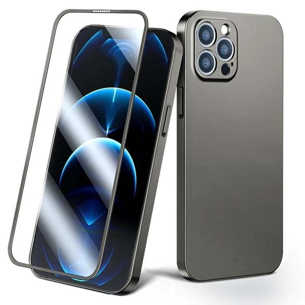 Joyroom 360 Skal Plus Hærdet glas iPhone 13 Pro Max - Grå Grey