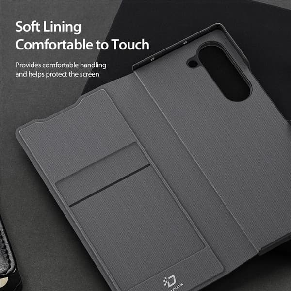 Dux Ducis Galaxy Z Fold 6 Plånboksfodral Fitt Kickstand - Grå Grå