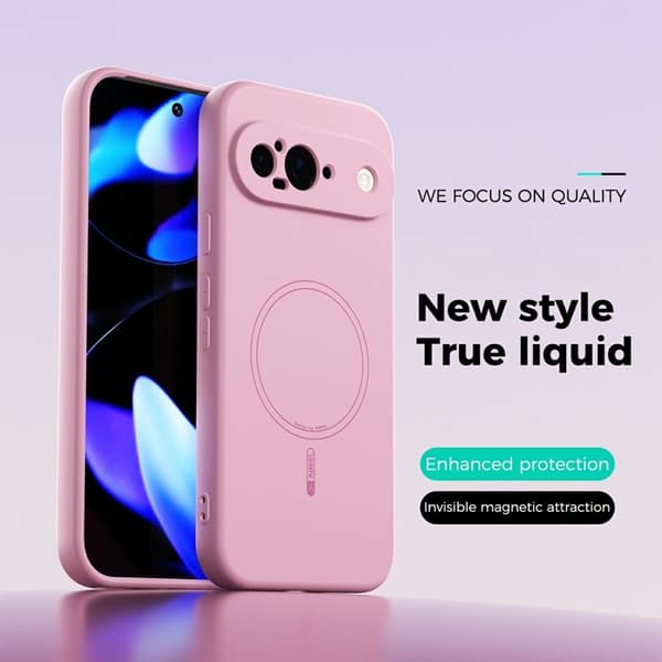ABEEL Mobilskal till Google Pixel 9 Pro MagSafe Kompatibel Rosa