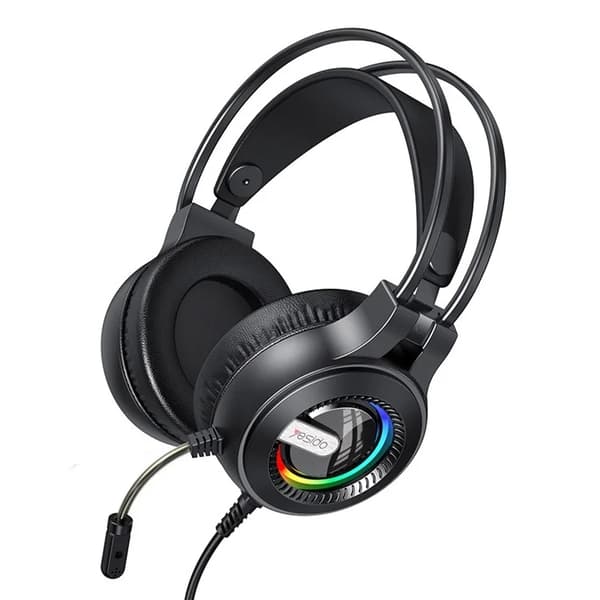 YESIDO Over-Ear Hörlurar med Mikrofon EK02 Computer Gaming Svart