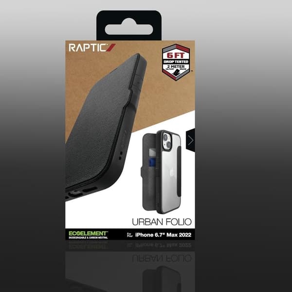 Raptic iPhone 14 Plus Plånboksfodral X-Doria Urban Folio Flip - Svart Svart