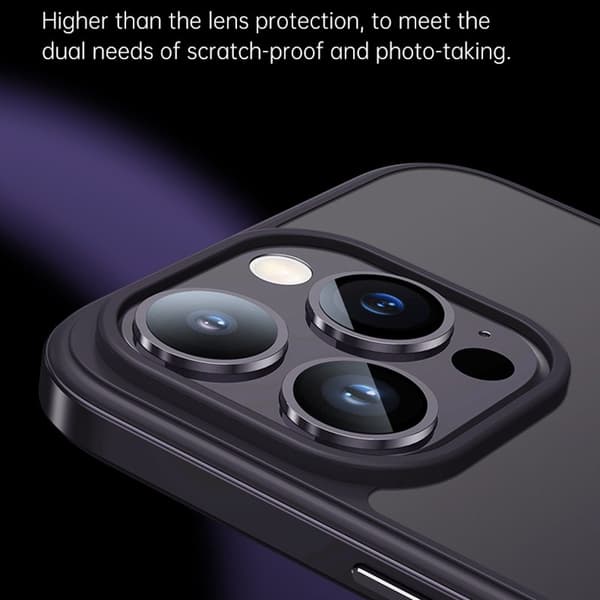 SULADA Minrui Series Mobilskal till iPhone 15 Pro Max TPU+Glas Svart