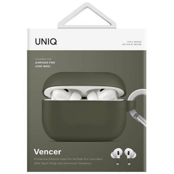 Uniq Airpods Pro 2 Skal Silicone Vencer - Moss Grön