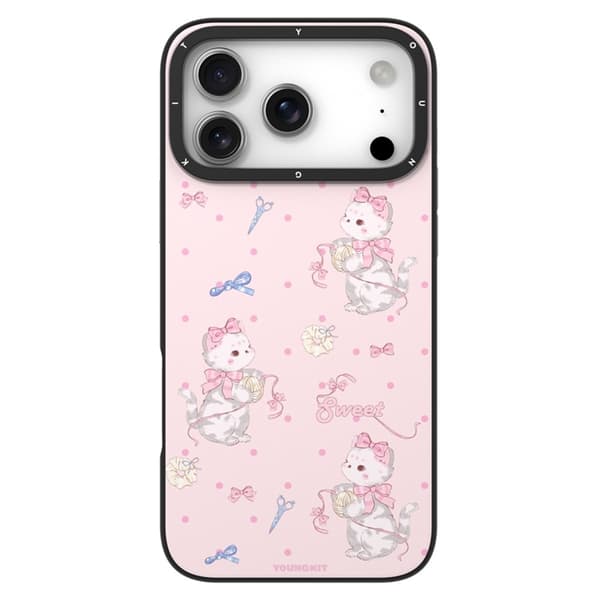 YOUNGKIT Mobilskal till iPhone 17 Pro MagSafe Cute Moments - Rosa Rosa