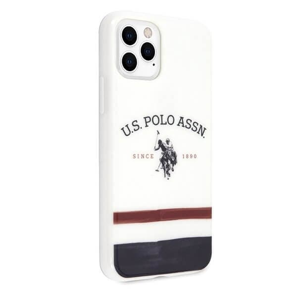 U.S. Polo Assn. Tricolor Pattern Collection iPhone 11 Pro Vit White