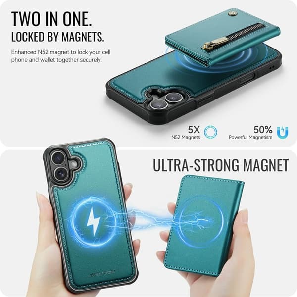JEEHOOD J12 Mobilskal till iPhone 17 Magnetiskt Grön
