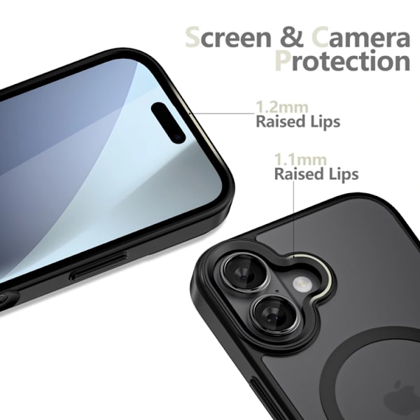 Tech-Protect Telefontaske til iPhone 17 Magsafe Matte - Sort Svart
