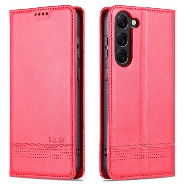 AZNS Samsung Galaxy S23+ Plånboksfodral Konstläder - Röd