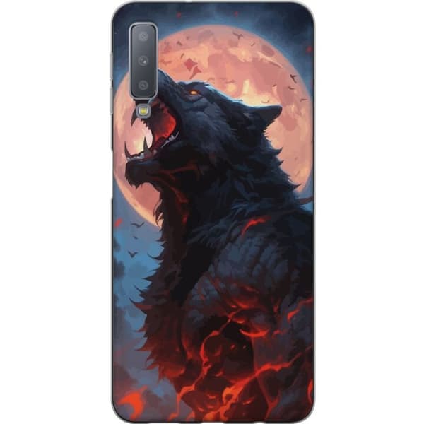 Mobilcover til Samsung Galaxy A7 (2018) med Hylende ulv
