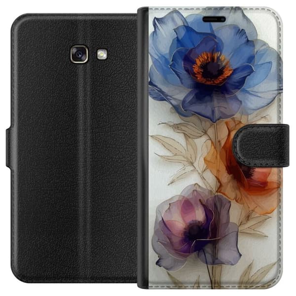 Plånboksfodral till Samsung Galaxy A3 (2017) med Silkesblommor