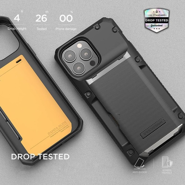 VRS DESIGN Damda Glide Pro -kotelo iPhone 13 Pro Max - musta
