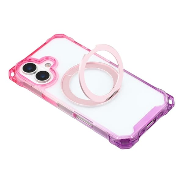 Mobilskal till iPhone 17 MagSafe Ring Kickstand - Rosa / Lila Rosa