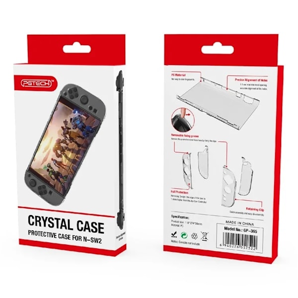 PGTECH Nintendo Switch 2 Mobilskal Spelkonsol - Transparent Transparent