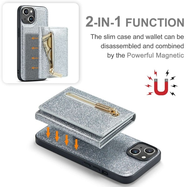 DG.MING M3 Series Mobilskal för iPhone 13 6.1 tum Silver