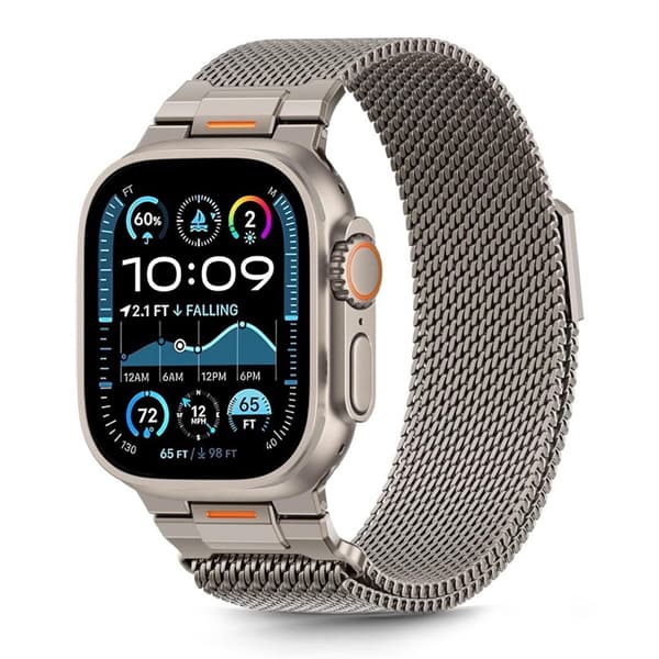 Tech-Protect Armband För Apple Watch (42/44/45/49 mm) Milano Vanguard - Titanium Silver