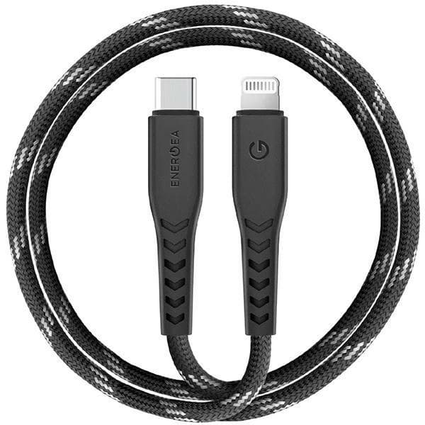 Energea USB-C til Lightning Kabel 3m MFI Nyloflex C94 - Sort Black