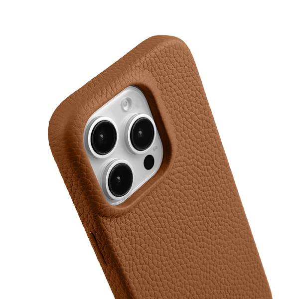MELKCO Mobilskal till iPhone 16 Pro Magnetiskt Äkta Läder PC - Brun