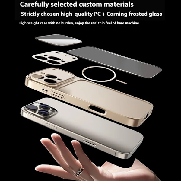 Mobilskal till iPhone 16 Pro med iPhone 17 Pro Utseende - Guld Guld