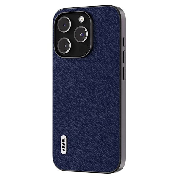 ABEEL Mobilskal till iPhone 14 Pro Äkta Läder Blå