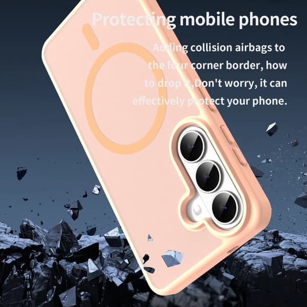 Mobilskal för Samsung Galaxy S26 Magnetiskt TPU PC - Rosa