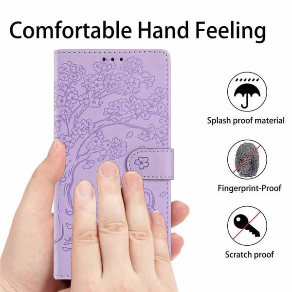 Plånboksfodral för Samsung Galaxy S26 Plus Ställfunktion Konstläder - Lila