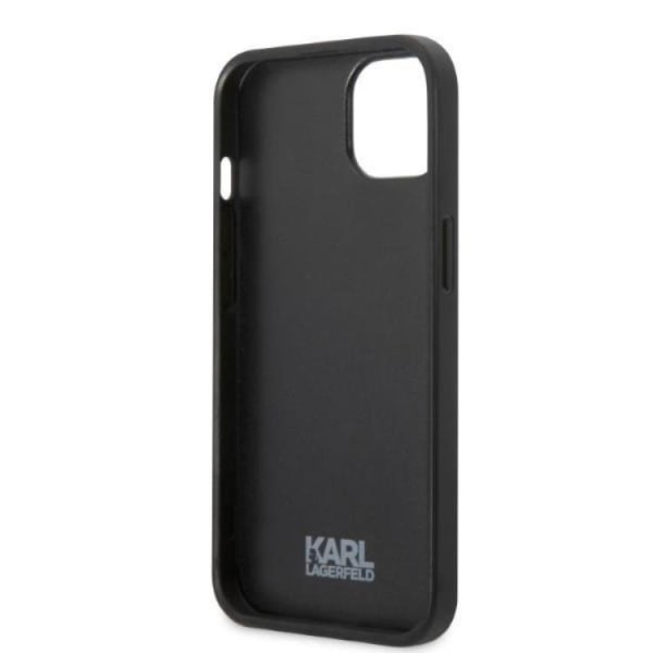 Karl Lagerfeld iPhone 13 Pro Case Monogram Iconic Patch - musta