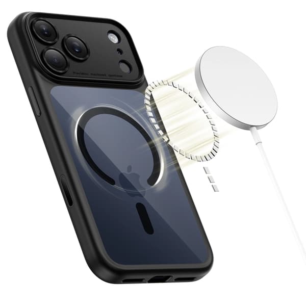 Tech-Protect Telefontaske til iPhone 17 Pro Magsafe Peak - Sort/Klar Svart