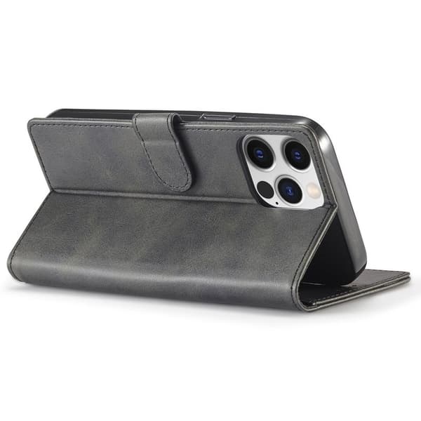 LC.IMEEKE iPhone 15 Pro Max Plånboksfodral Konstläder - Svart