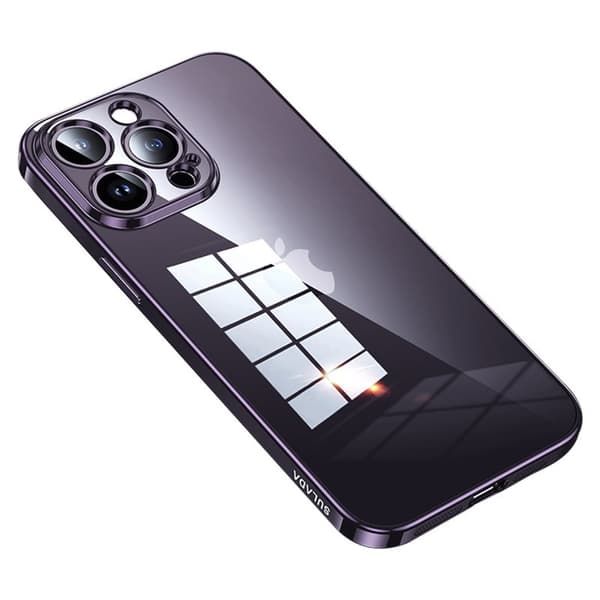 SULADA Mobilskal till iPhone 15 Pro TPU Electroplating Klar Lila