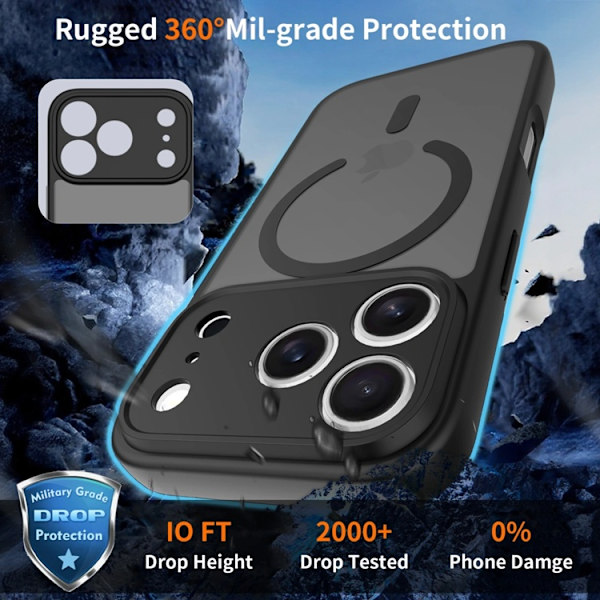 Tech-Protect Telefontaske til iPhone 17 Pro Max Magsafe Basic - Mat Sort Svart